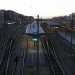 I binari ferroviari visti dal cavalcavia pedonale